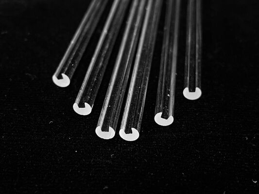 Semi Circular Transparent Quartz Capillary Tube High Temperature Resistant For Semiconductor
